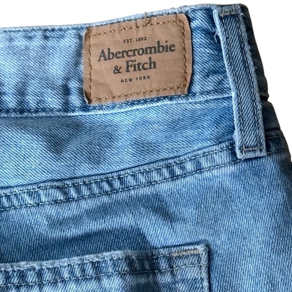 Vtg Abercrombie & Fitch Women's Button Fly Shorts Distressed Raw Hem Y2K - Picture 5 of 8